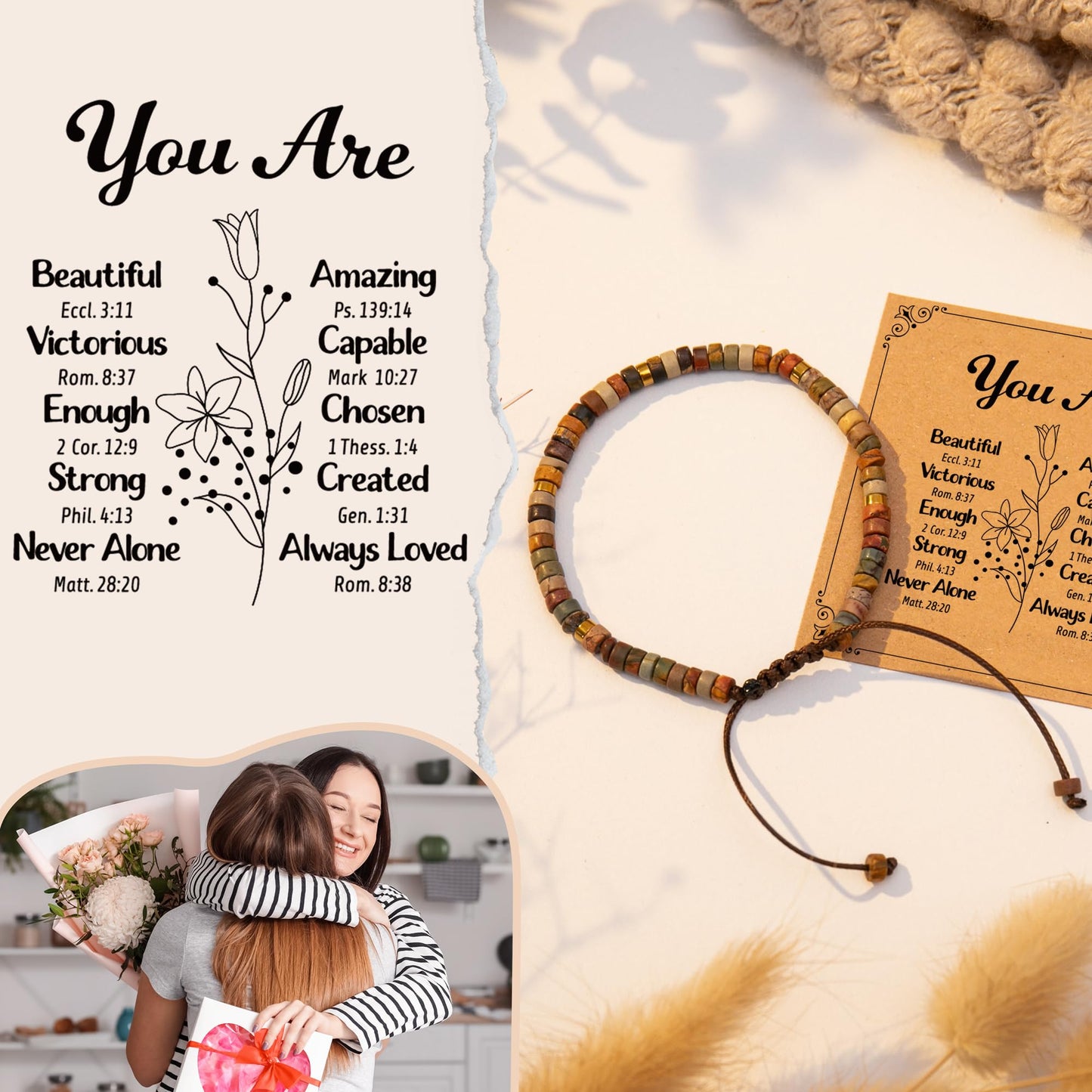 Inspirational Gifts Bracelets for Women Healing Natural Stone Bracelets