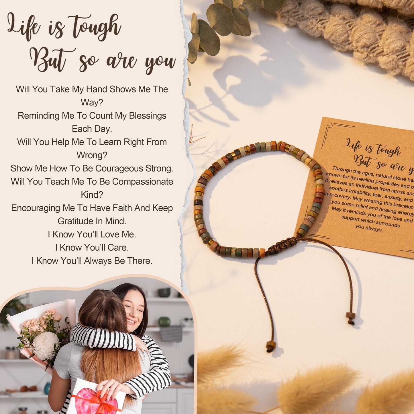 Inspirational Gifts Bracelets for Women Healing Natural Stone Bracelets